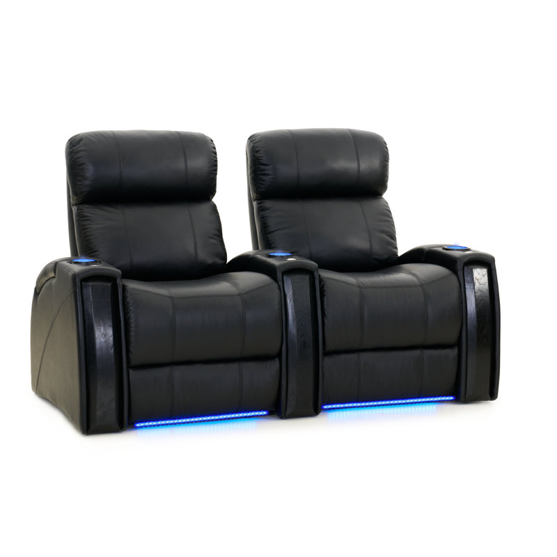 Red Barrel Studio® Leather Home Theater Loveseat Wayfair